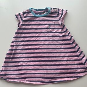 Ralph Lauren Polo Swing Tshirt Tee Dress Stripes Pink Navy 2
